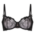 Peonie Non-Padded Underwired Bra, Black