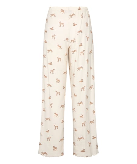 Pants Loose Pointelle, White