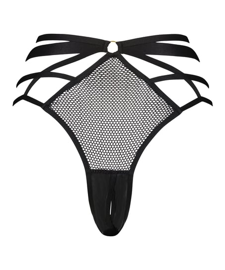 Sting Open Crotch Brazilian, Black