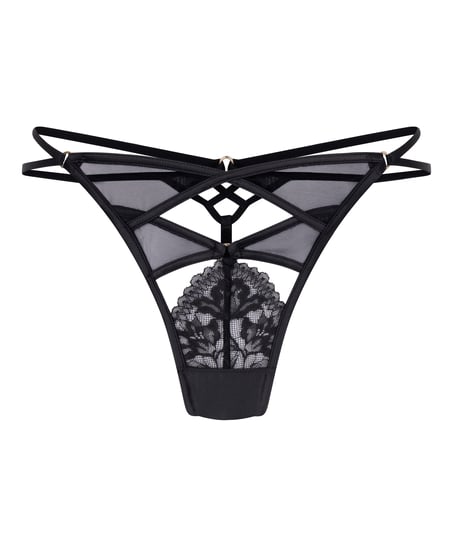 Amel Highleg Thong , Black