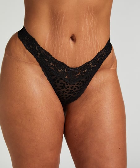Marina Extra Low Thong, Black