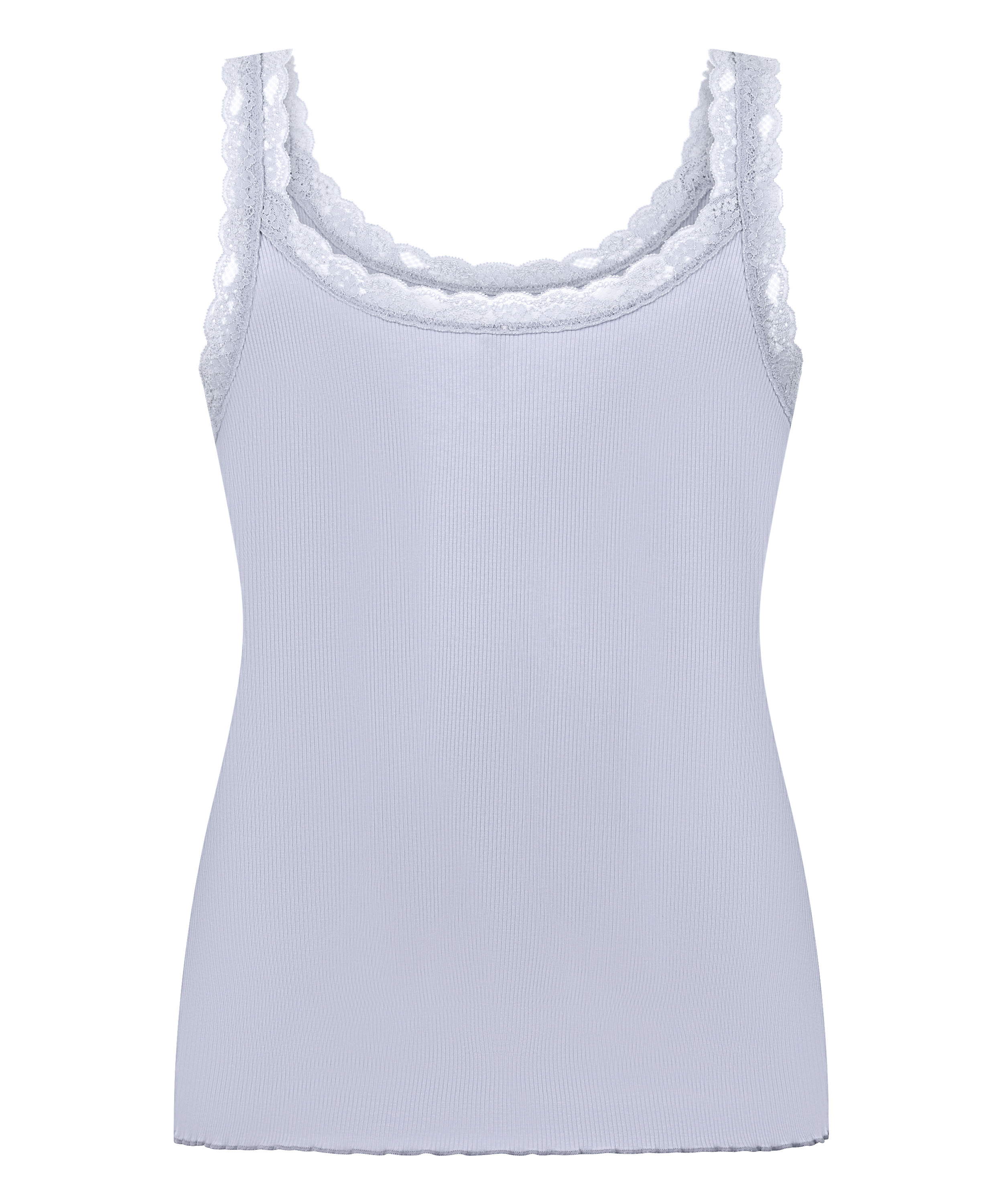 Singlet Rib Jersey Lace, Purple, main