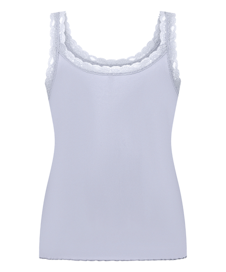 Singlet Rib Jersey Lace, Purple