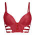 Vicky padded underwired push-up bra, Red