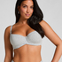 Cotton Padded Underwired Bra, Gray