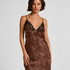 Slipdress Leopard Gabrielle, Black