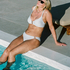 Bikinitop Stripes, White