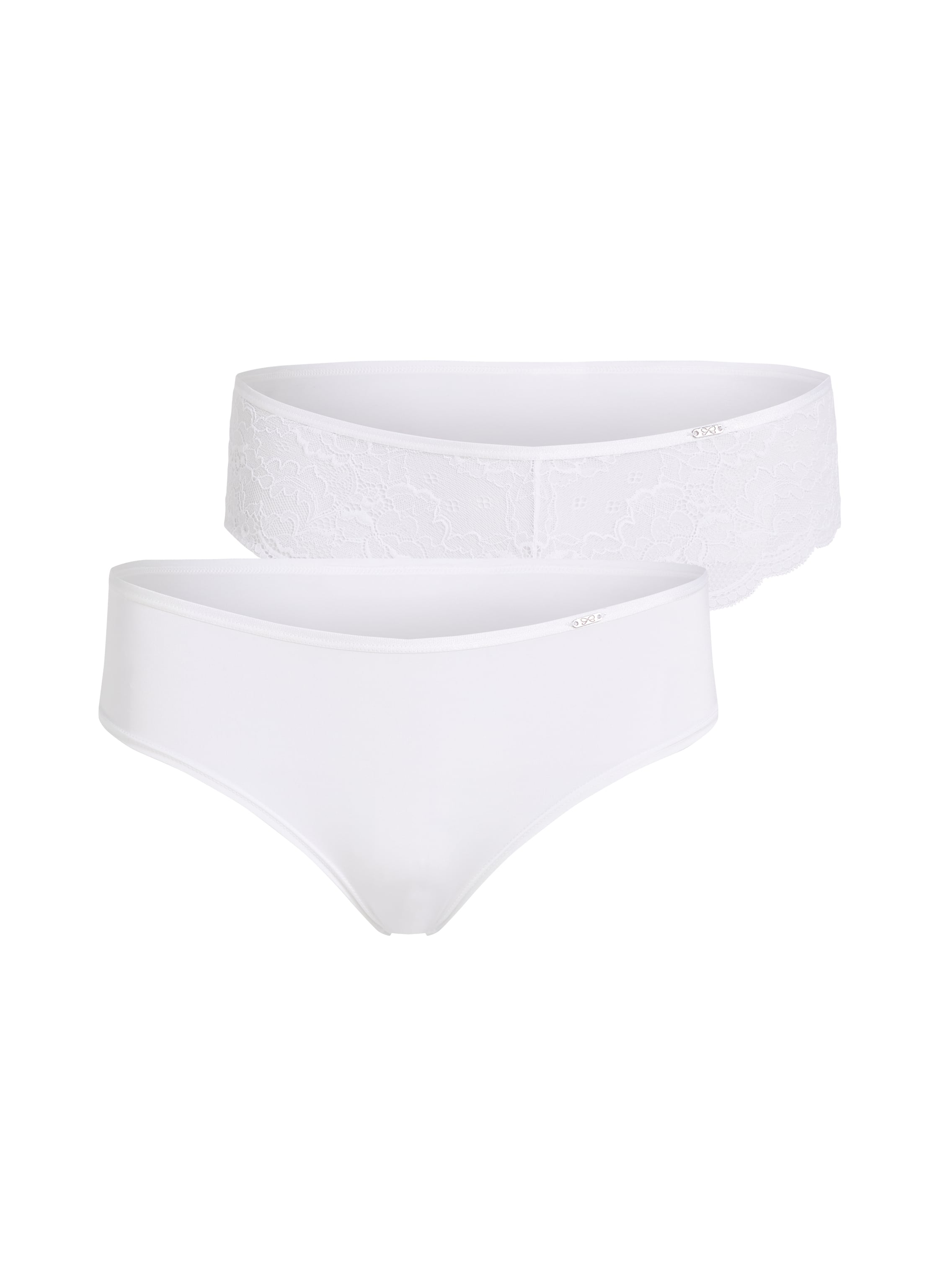 2-pack of Angie Brazilian knickers, White, main