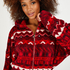 Fair Isle Flannel Fleece Onesie, Red