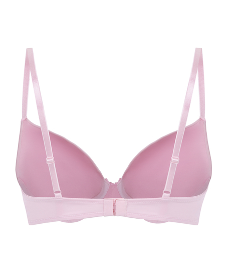Plunge Padded Underwired Bra, Pink