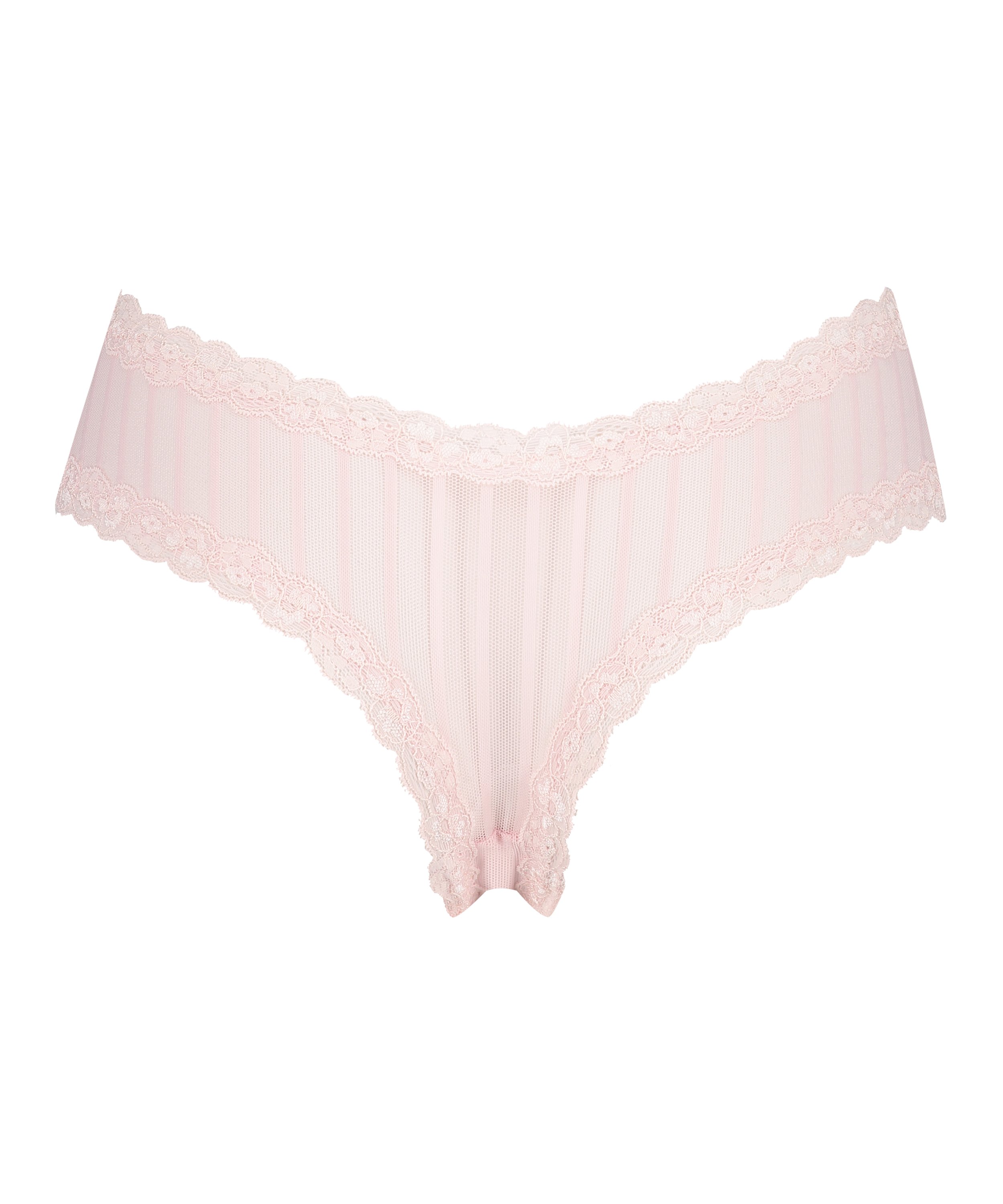 V-shaped Brazilian knickers mesh, Pink, main