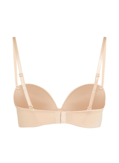 Padded Underwired Strapless Maximizer Bra, Beige