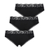 3-Pack Dakota Brazilian Shorts, Black