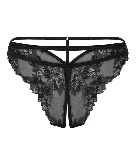 Amari Open Crotch Brazilian, Black