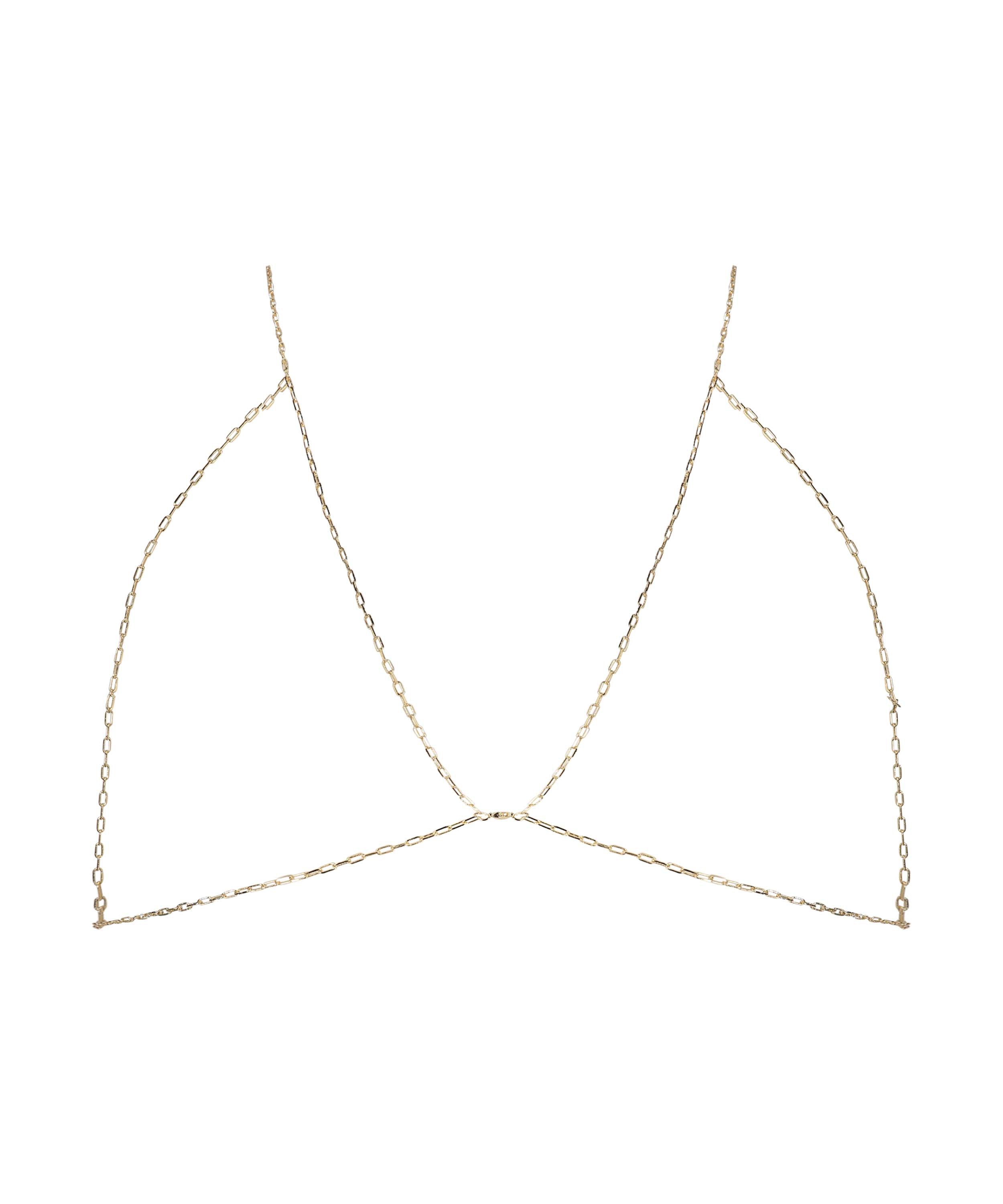 Chain Bralette, Yellow, main