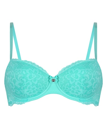 Marine Padded Underwired Bra, Green