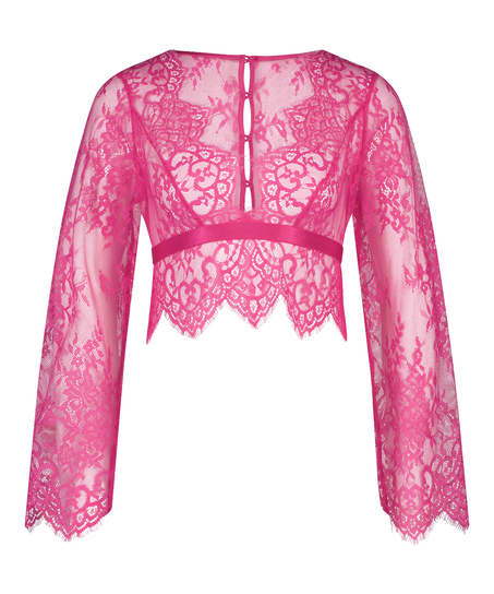 All-over Lace Top, Pink