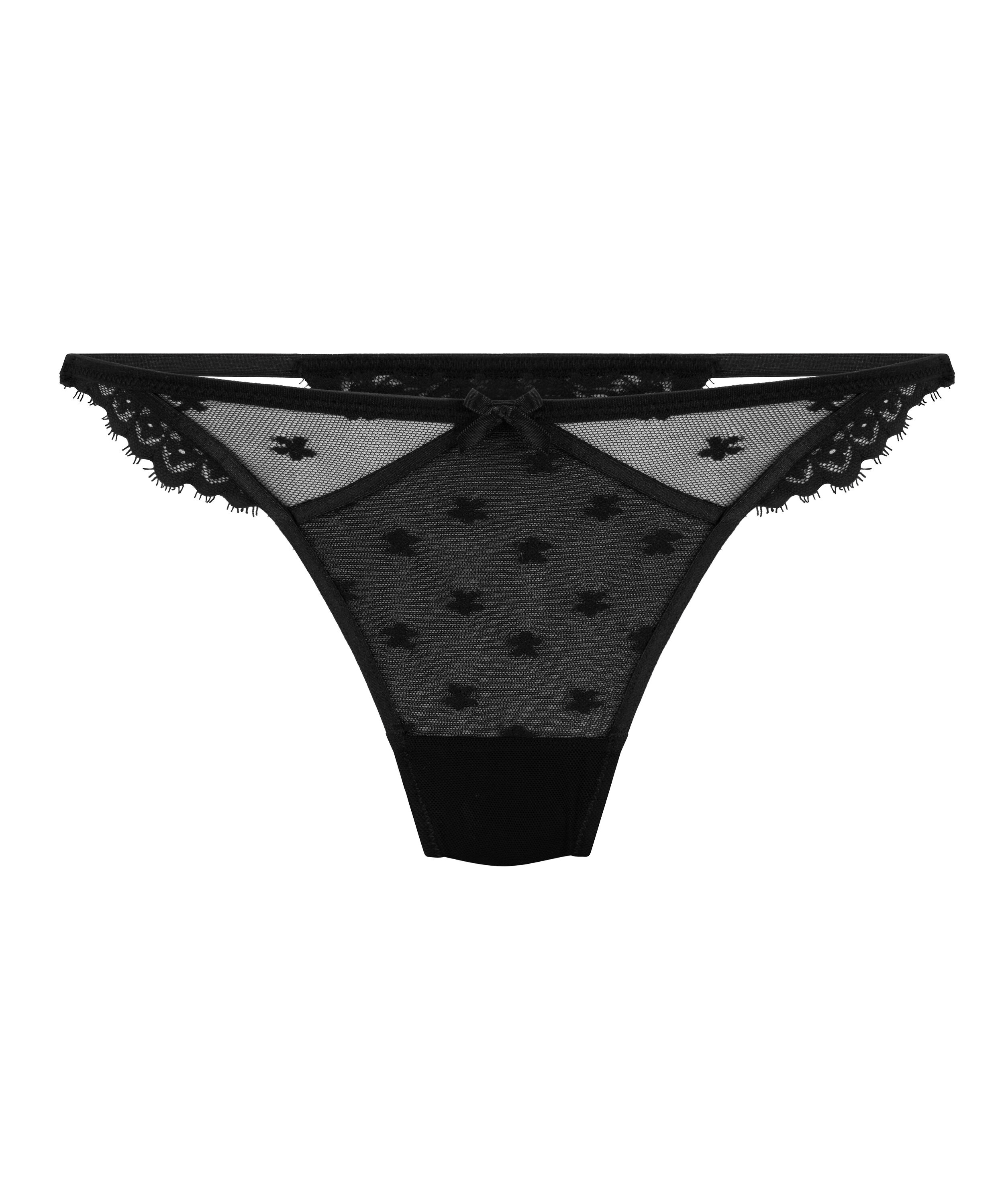 Valora Highleg Thong, Black