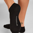 3-Pack Cotton Trainer Liner Socks, Black