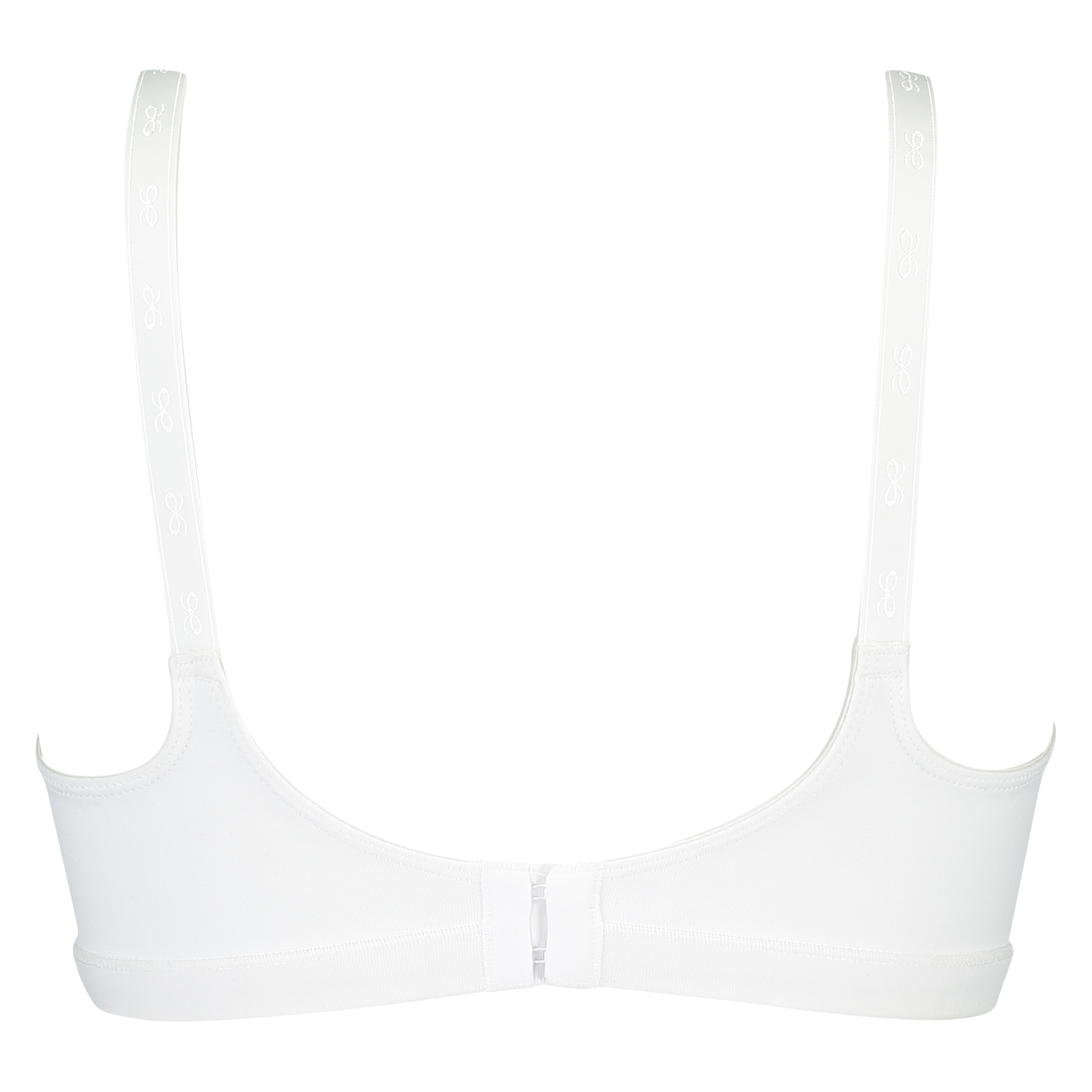 Non-Padded Non-Underwired Bra, White, main