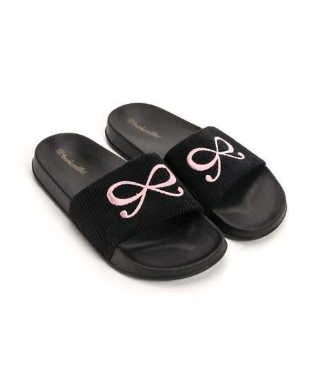 Bow Flip-Flops, Black