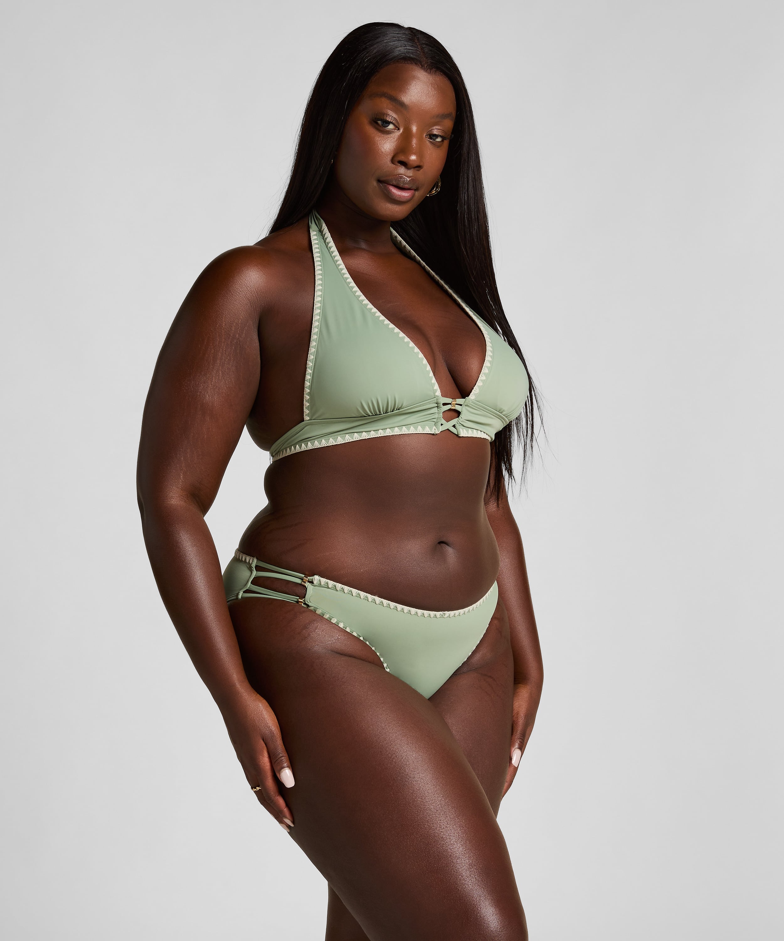 Joburg Triangle Bikini Top, Green, main