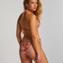 Tiki High-Leg Bikini Bottoms, Orange