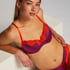 Lace & Shine Padded Underwired Bra, Pink