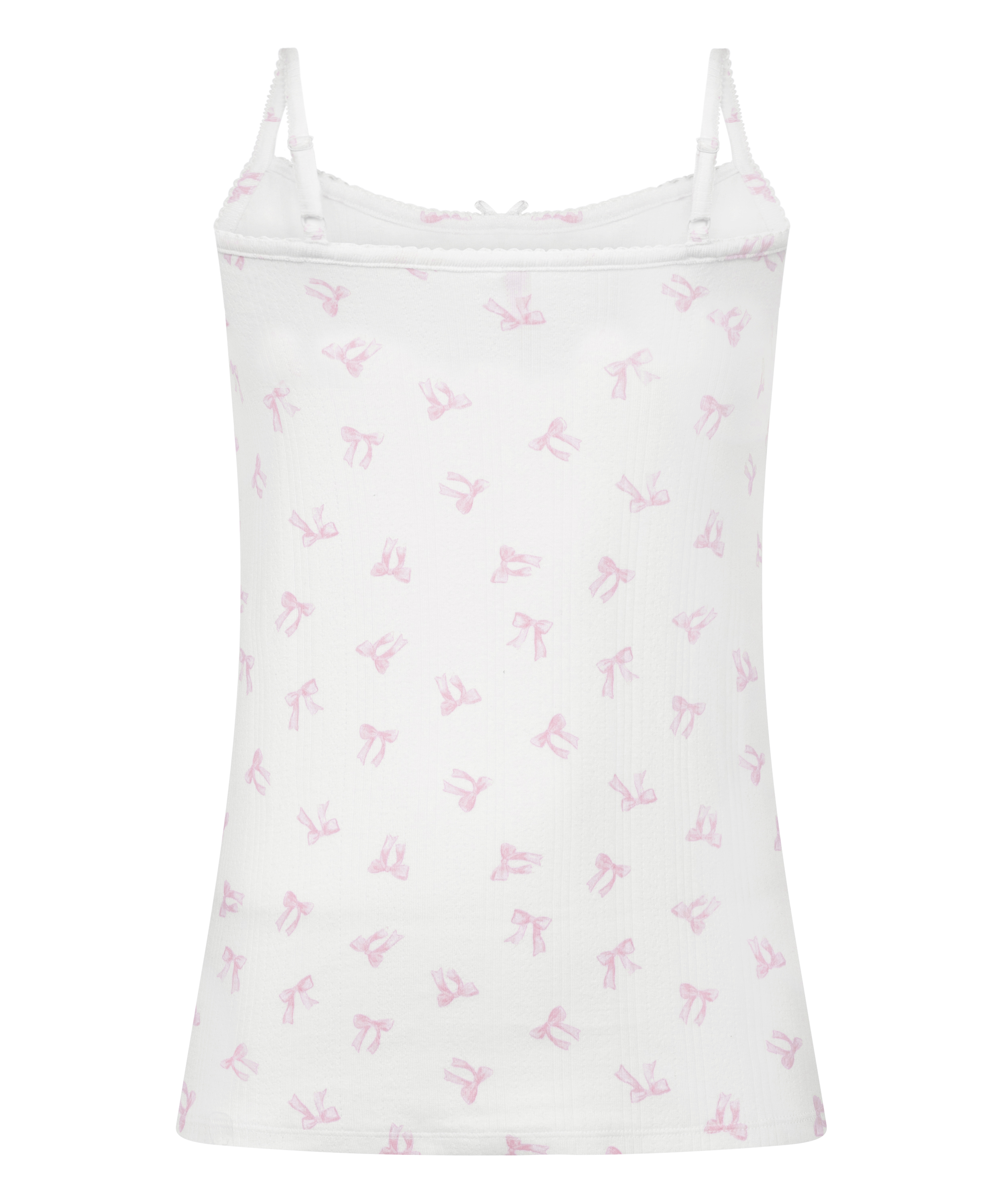 Cami Pointelle, White, main