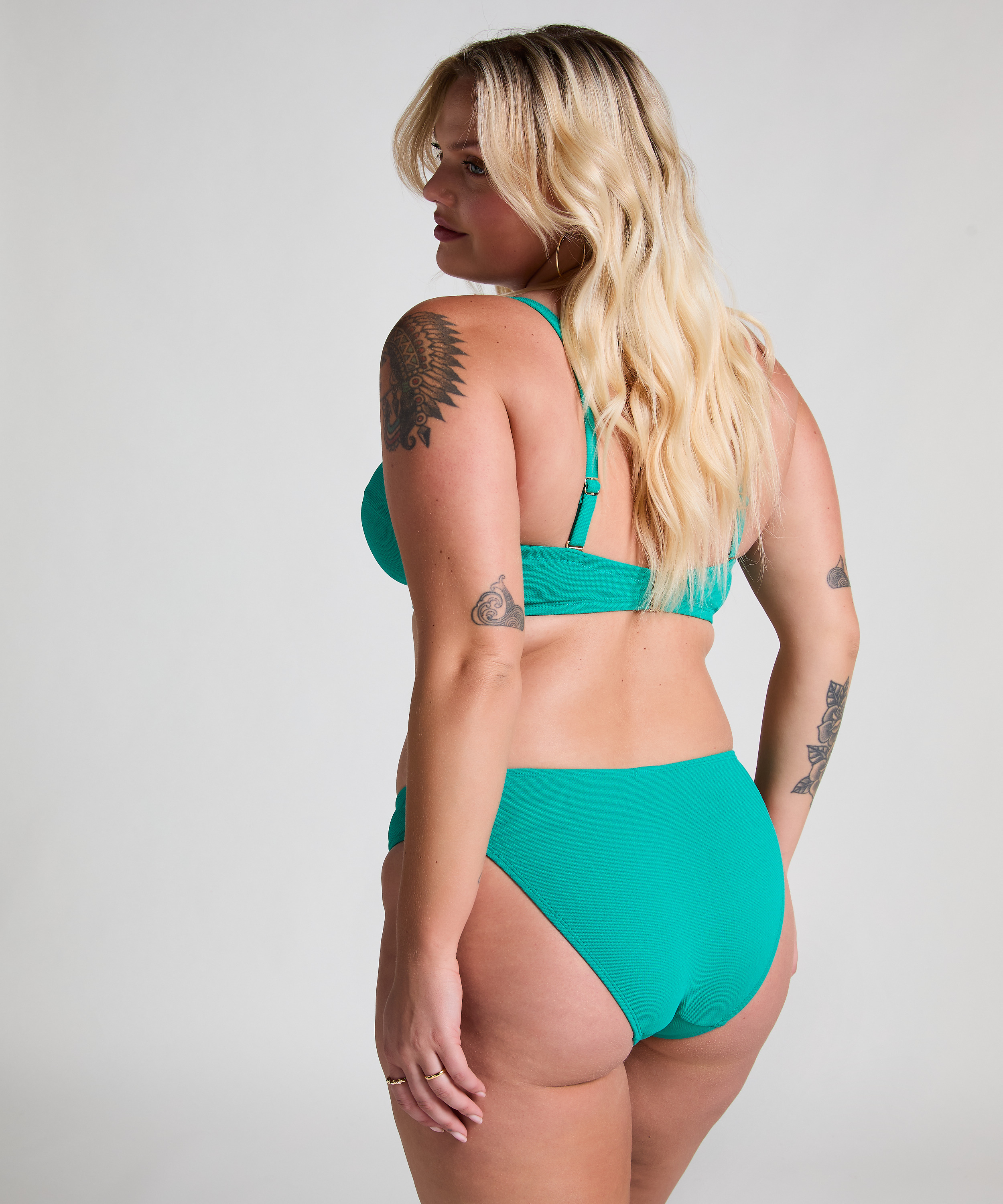 Scallop Rio Bikini Bottoms, Green, main