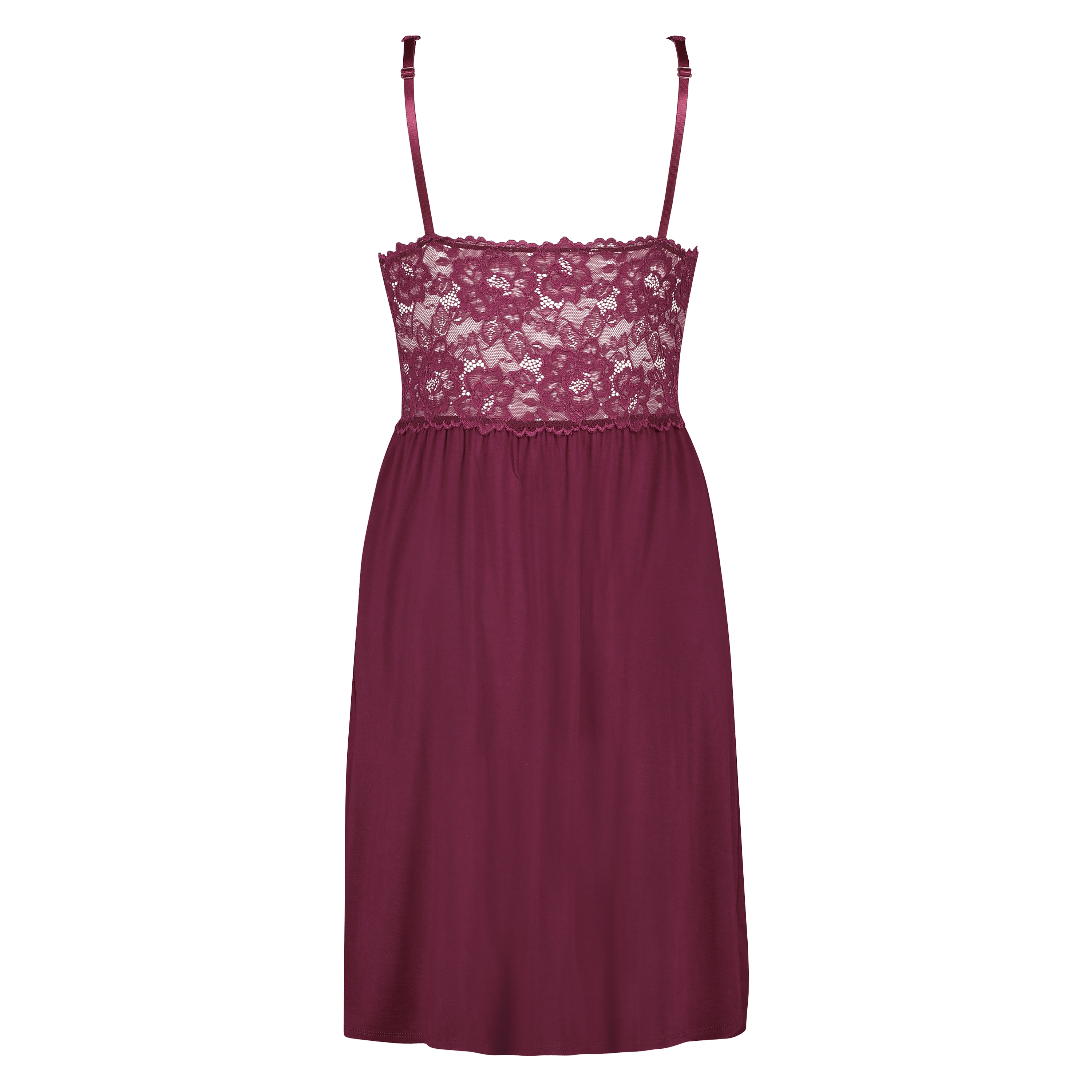 Modal Lace Slip Dress, Purple, main