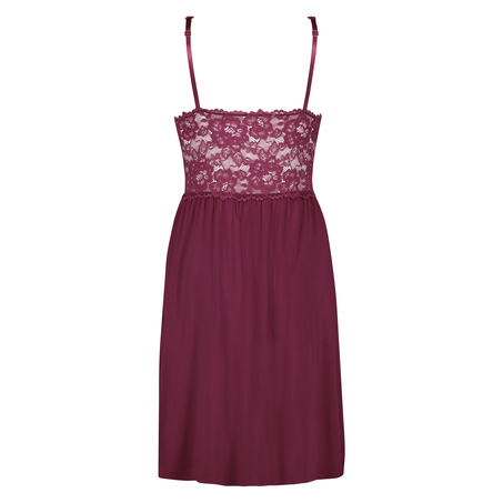 Modal Lace Slip Dress, Purple