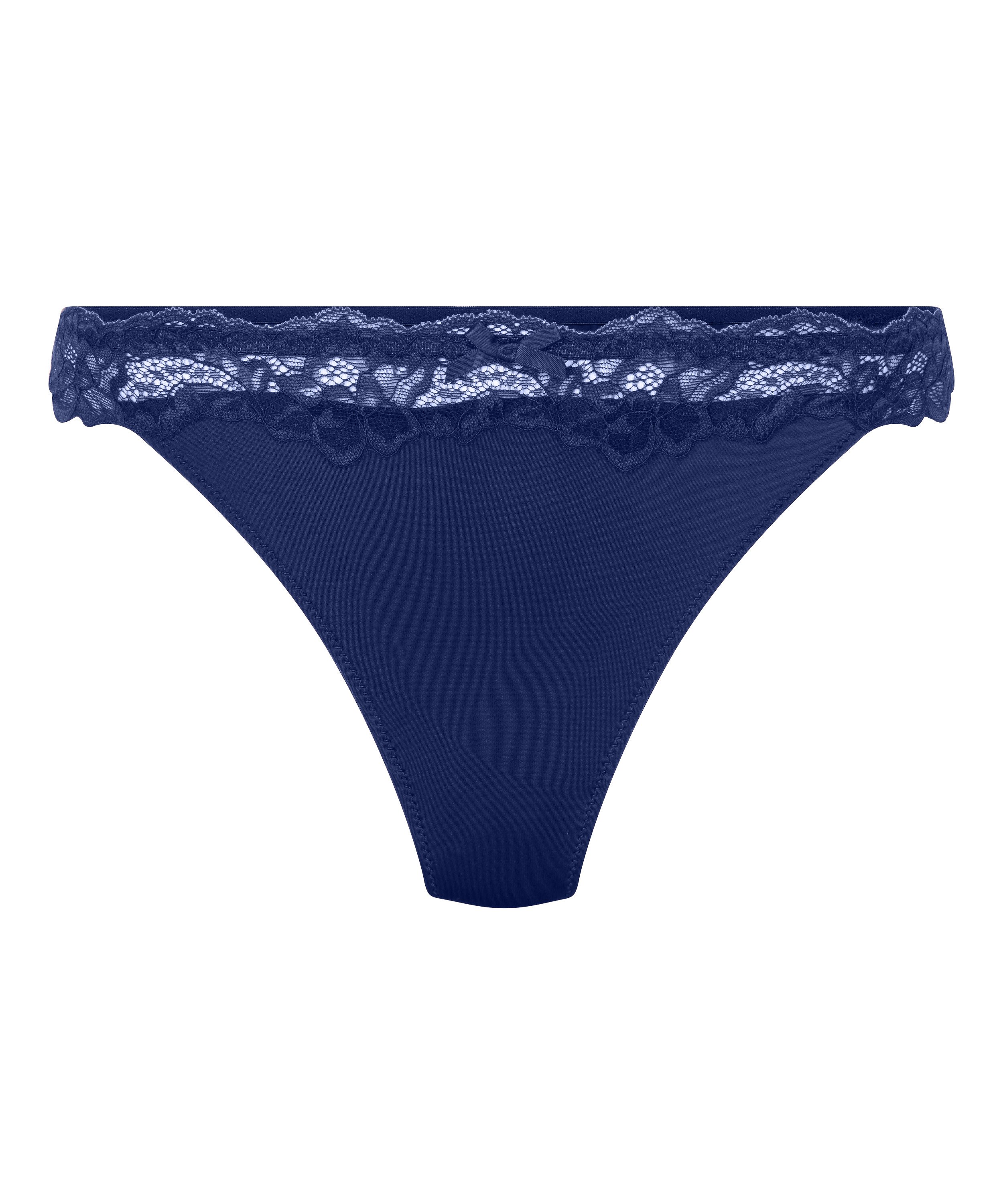 Lace & Shine Thong, Blue, main