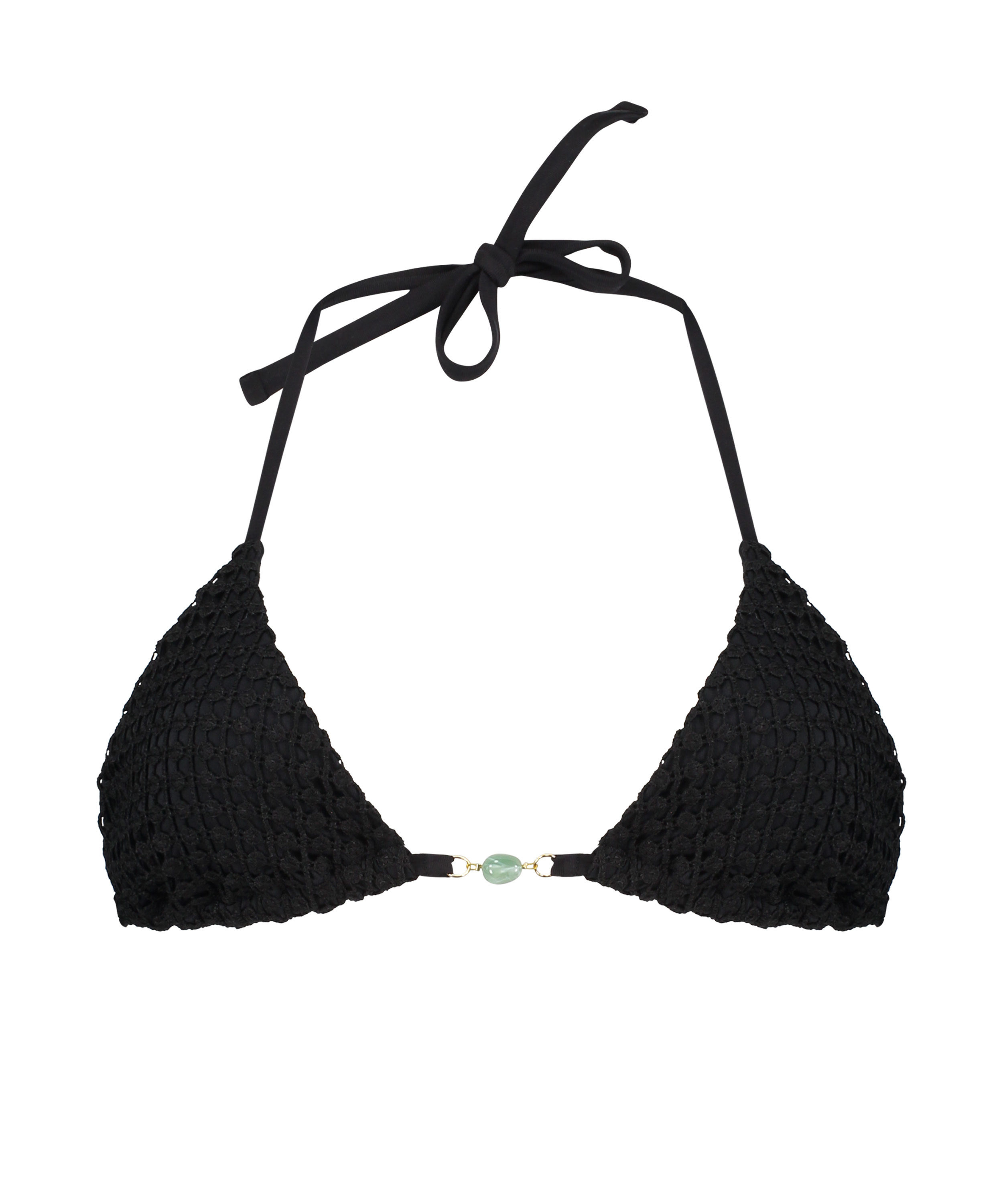 Maui Triangle Bikini Top, Black, main