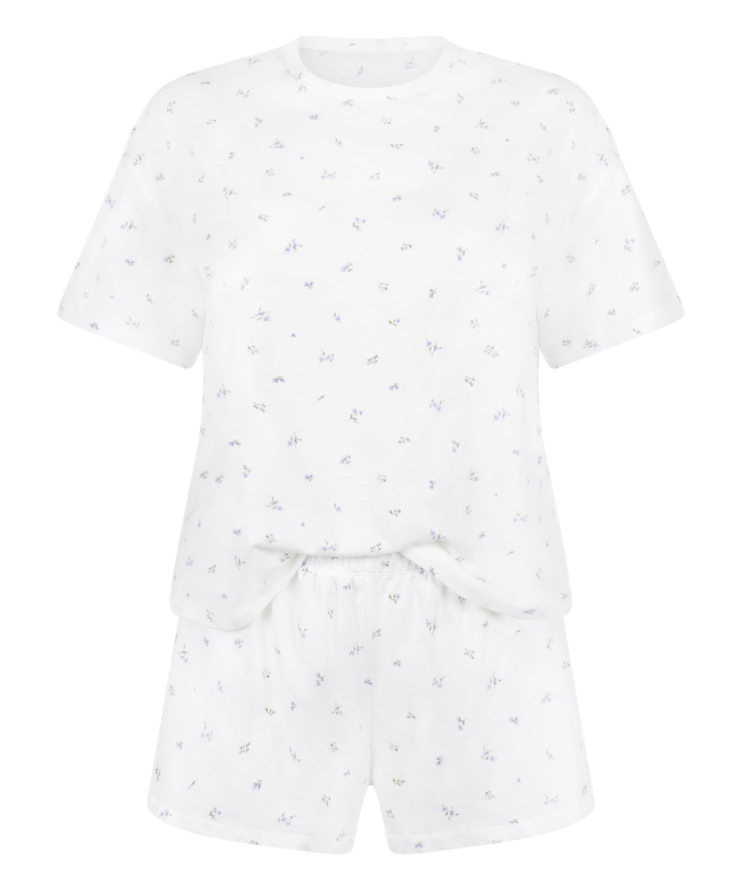 Pyjama Set Cotton, White, main