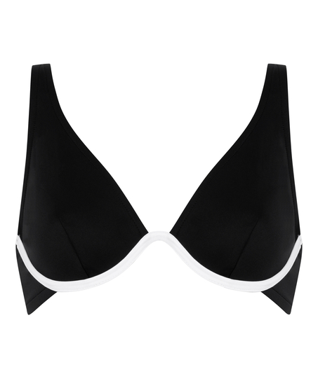 Neoprene Bikini Top, Black