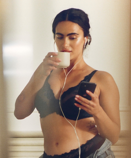 Diva Non-Padded Underwired Bra, Blue