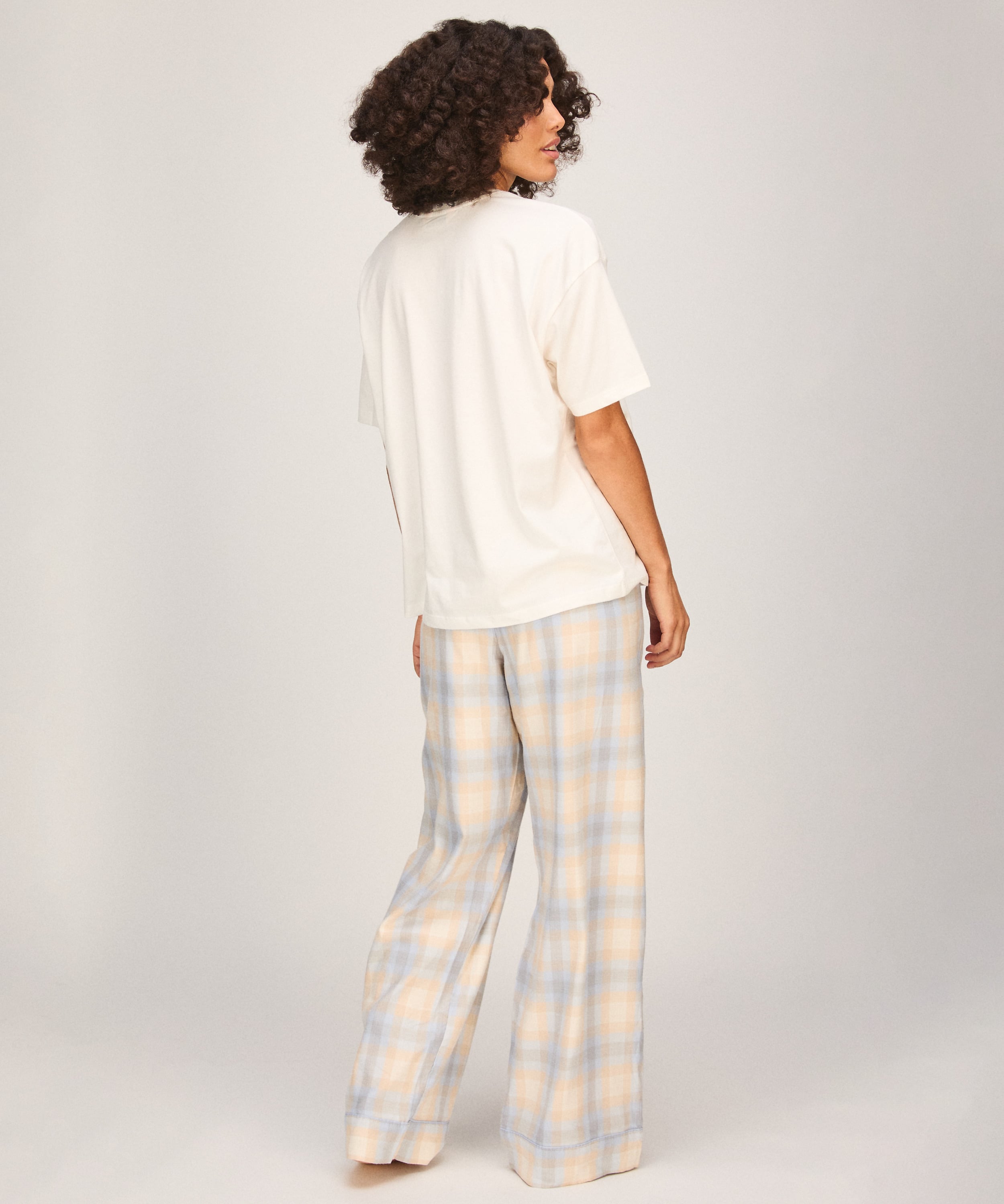 Pyjama Set Check, Blue, main