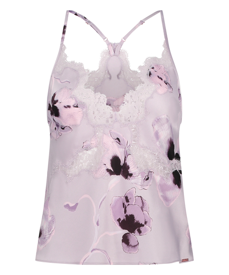 Satin Cami Top, Purple