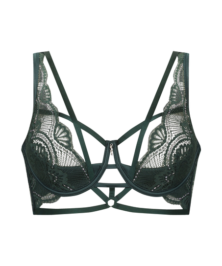 Lyra Non-Padded Longline Underwired Bra, Green
