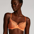 Marine Non-Padded Underwired Bra, Orange