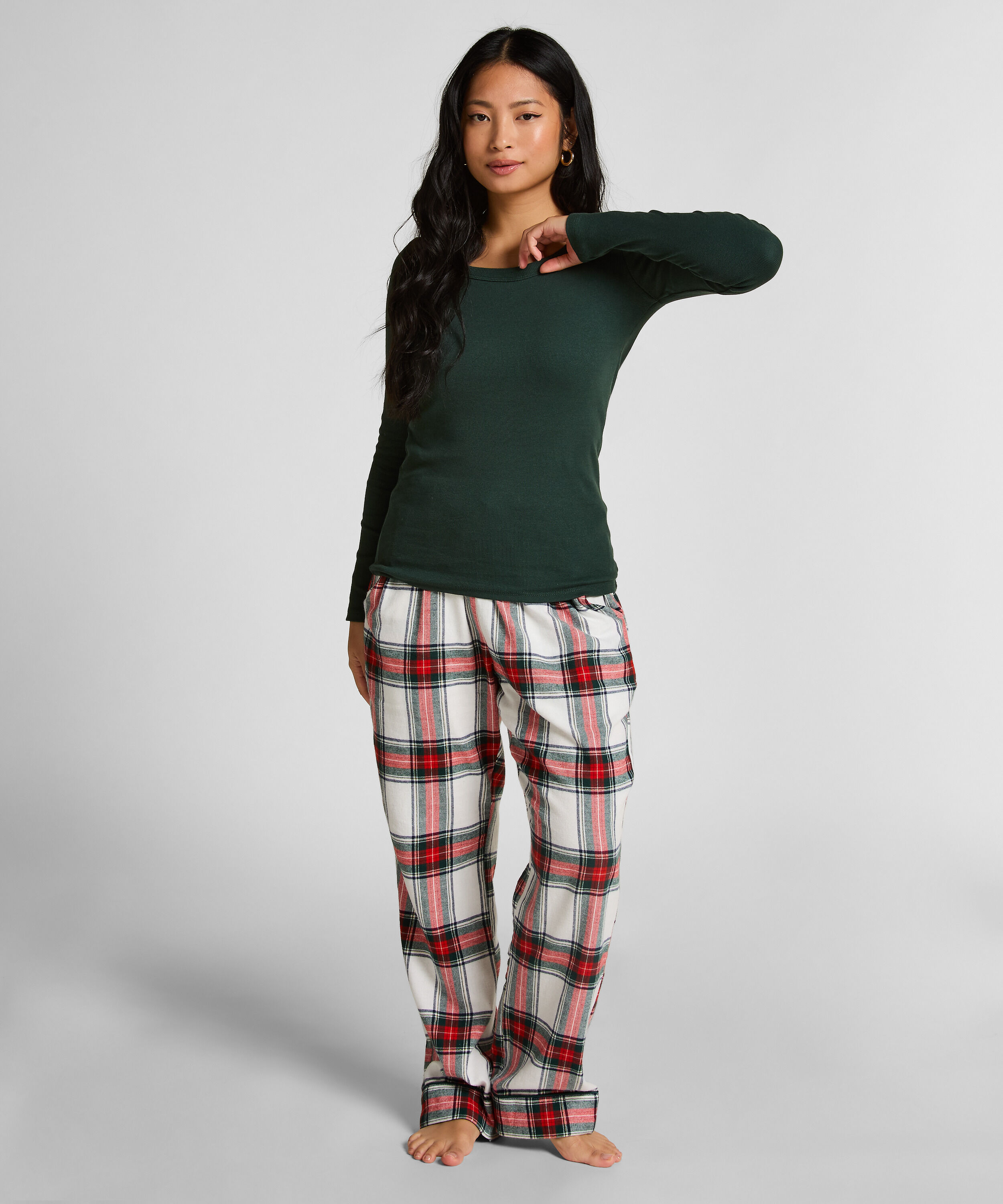Cotton Pyjama Top, Green