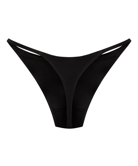 Vivianne High Leg String, Black