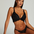 Pippa Padded Underwired Longline Push-Up Bra, Black