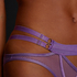 Pleasure Open-Crotch Brazilian Knickers, Purple