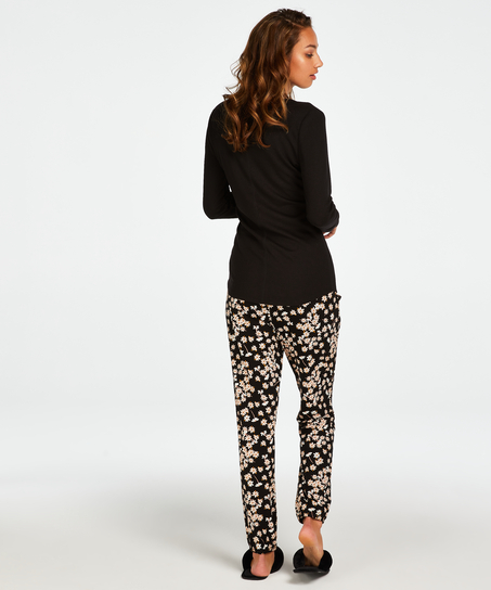 Petite Pyjama Pants Daisy, Black