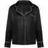 Satin Long-Sleeved Jacket, Black