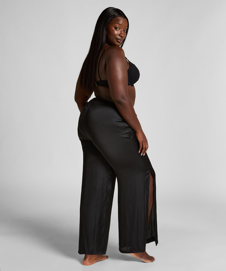 Beach Satin Pant, Black