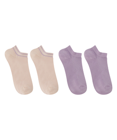 2-Pack Cotton Trainer Liners, Purple