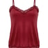 Pyjama Cami Velours Lace, Red